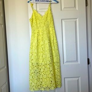 Yellow midi summer dress